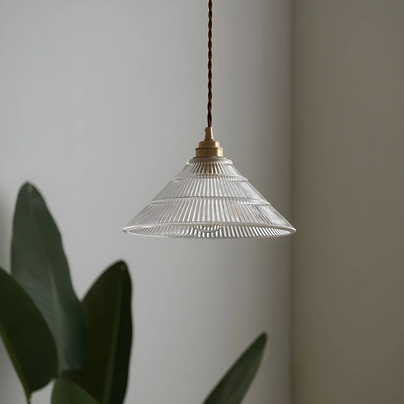 Industrial Clear Glass Cone Pendant Light Fixture | homeyfad