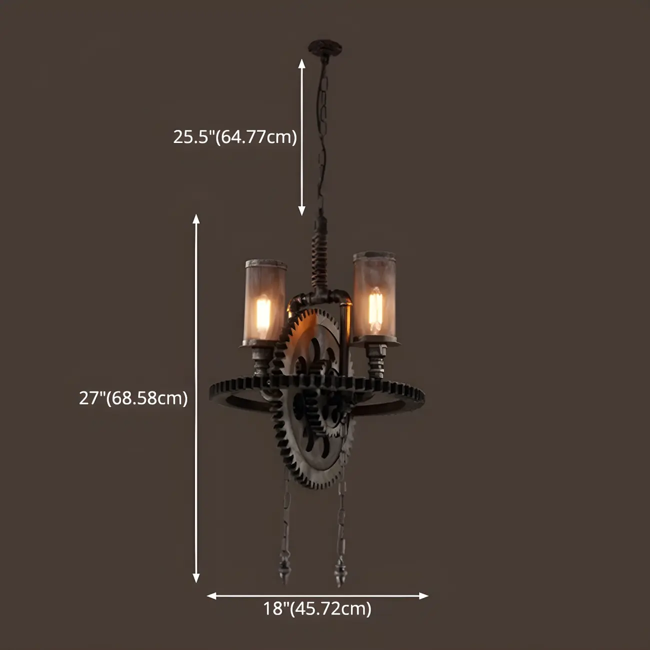 Black Metal Gear Industrial Steampunk Chandelier | homeyfad