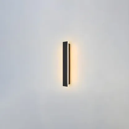 Modern Metal Black Linear LED Outdoor Wall Light