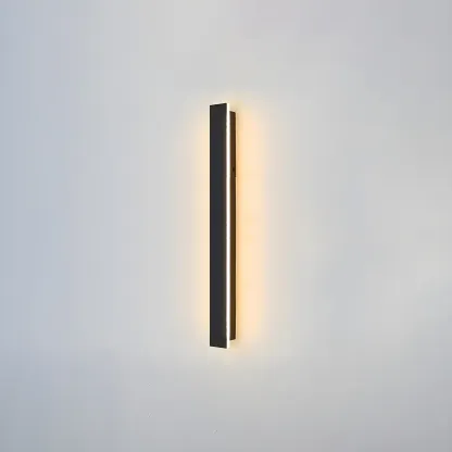 Modern Metal Black Linear LED Outdoor Wall Light