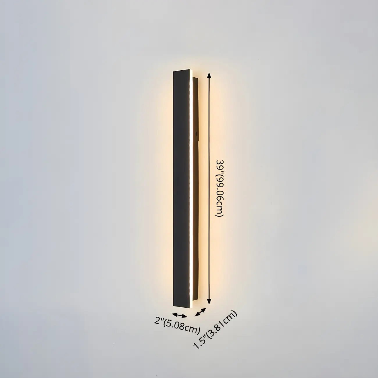 Modern Metal Black Linear LED Outdoor Wall Light | homeyfad