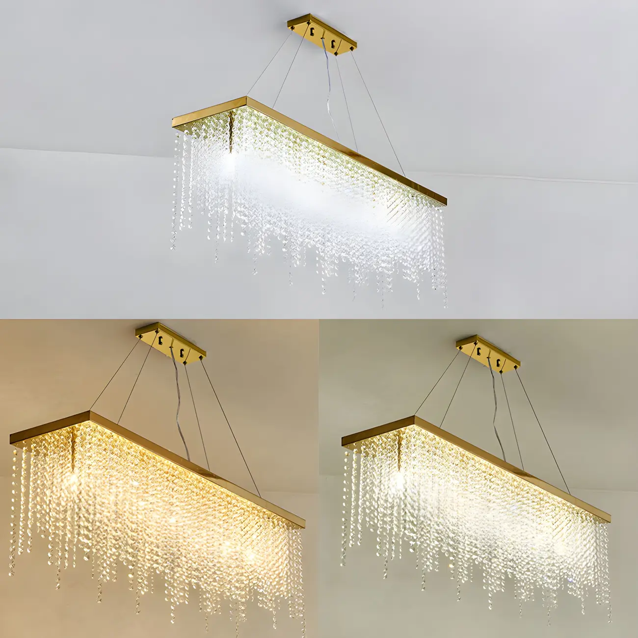 Kitchen Luxury Modern Gold Crystal Pendant Light Image - 10 | homeyfad