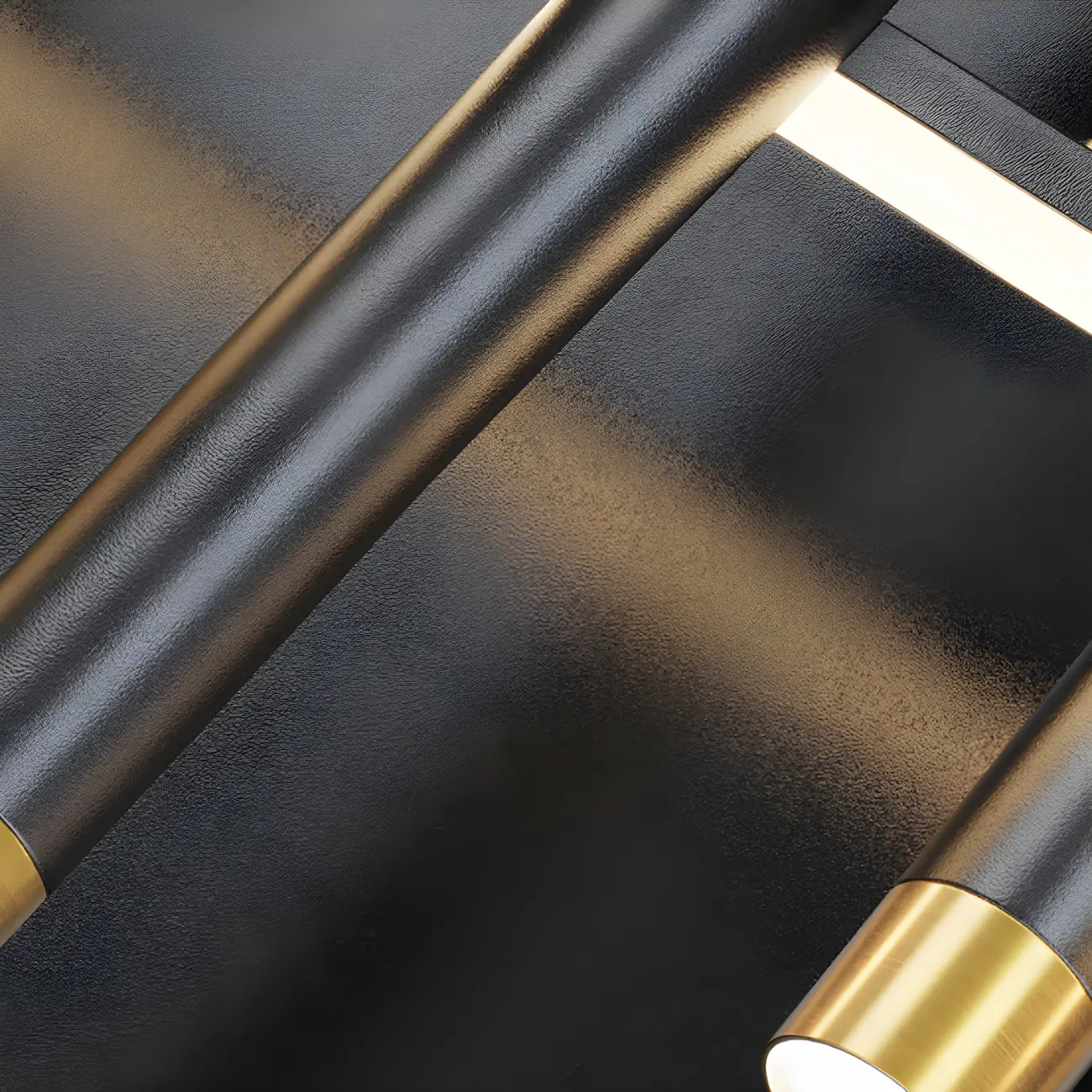 Contemporary LED Gold-Black Linear Island Chandelier Image - 5 | homeyfad