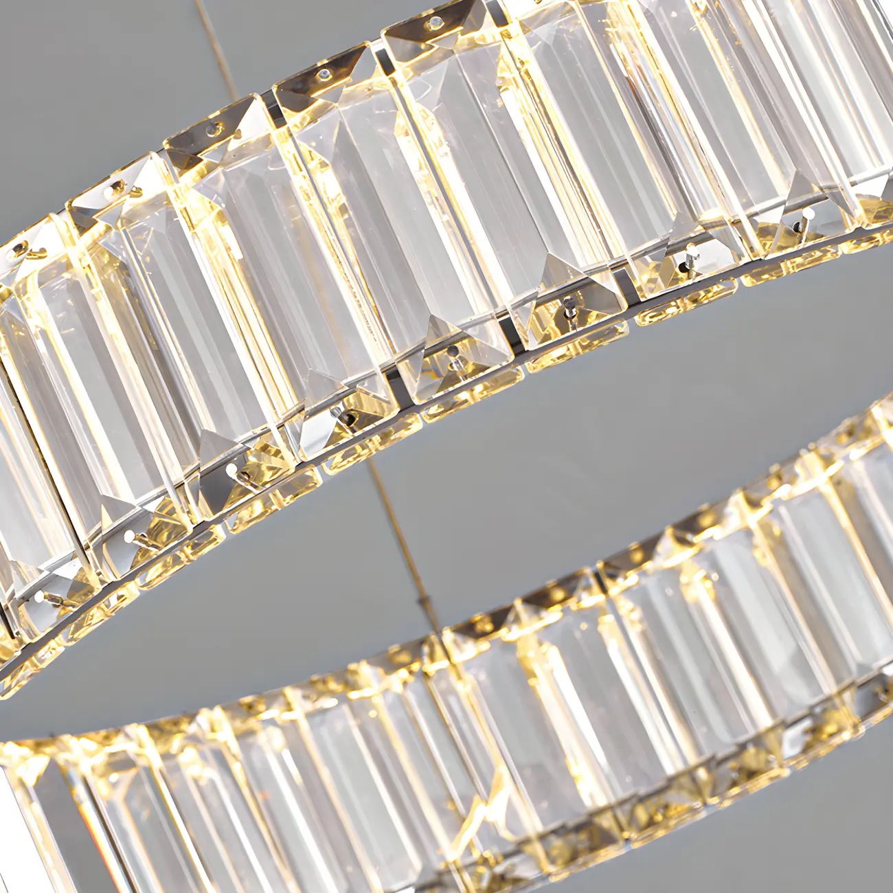 Dining Area Modern Crystal LED Ring Pendant Image - 11 | homeyfad