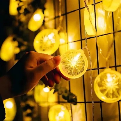 Lemon Slice Design USB LED Vibrant String Light Image - 2