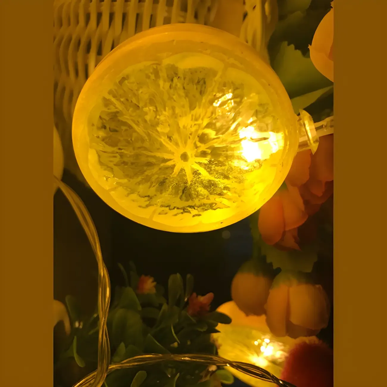 Lemon Slice Design USB LED Vibrant String Light Image - 5