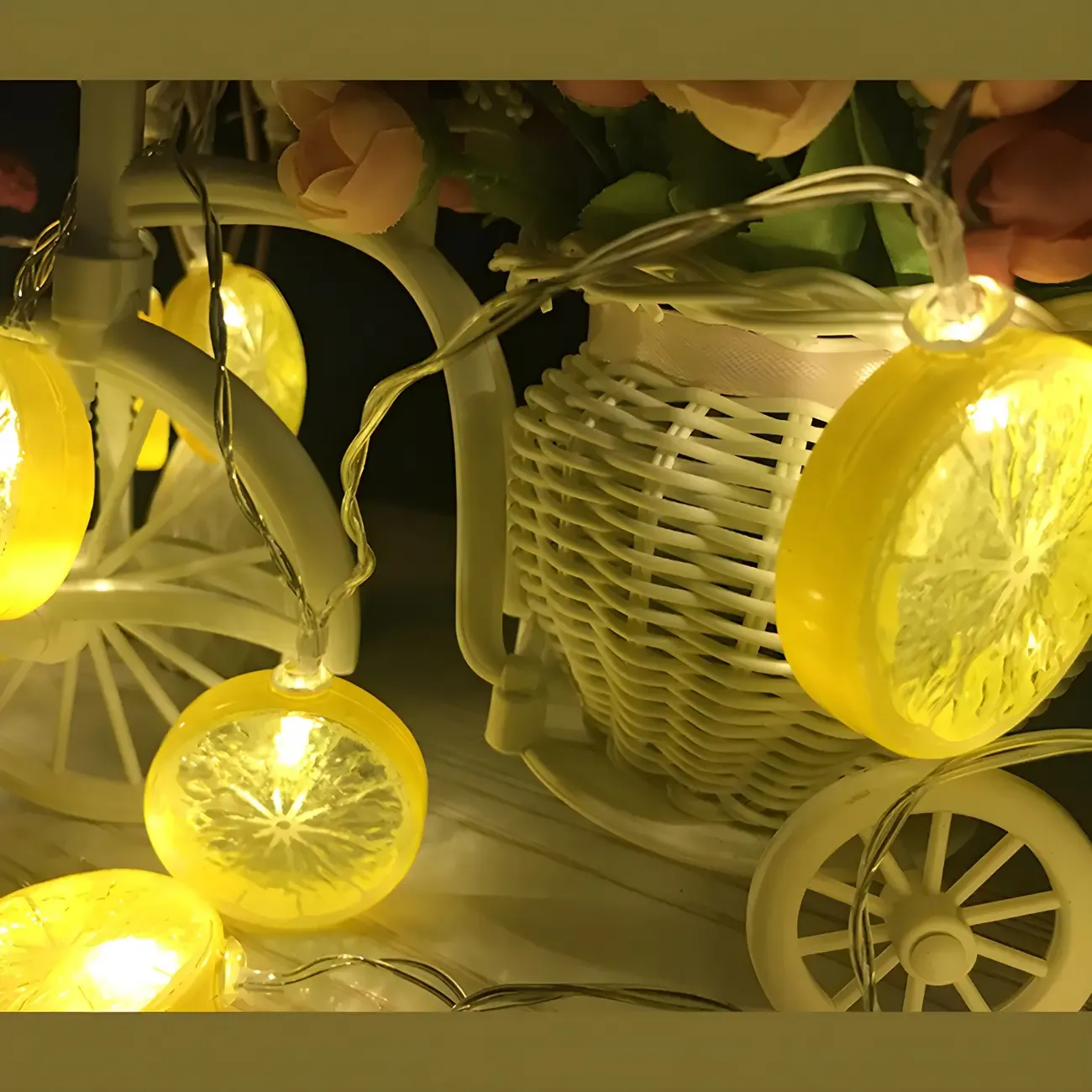 Lemon Slice Design USB LED Vibrant String Light Image - 6