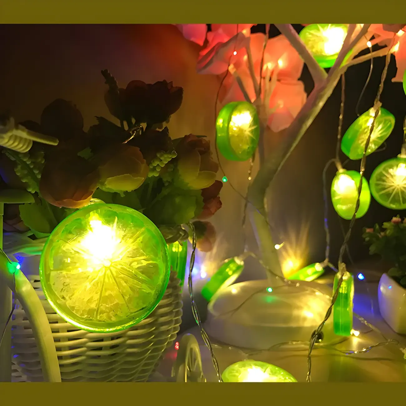 Lemon Slice Design USB LED Vibrant String Light Image - 8