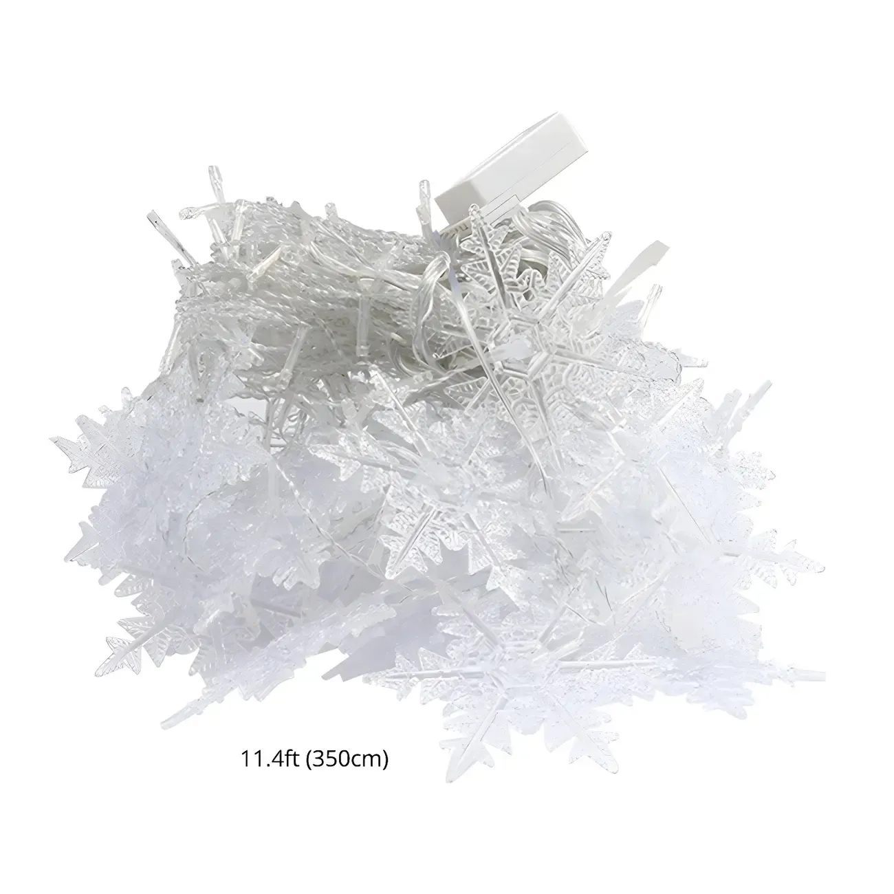 Snowflake Multicolor Plastic Curtain String Light Image - 8