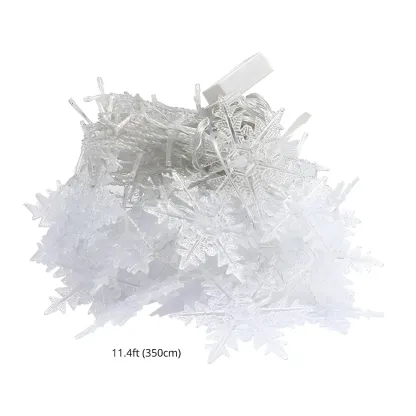 Snowflake Multicolor Plastic Curtain String Light Image - 8