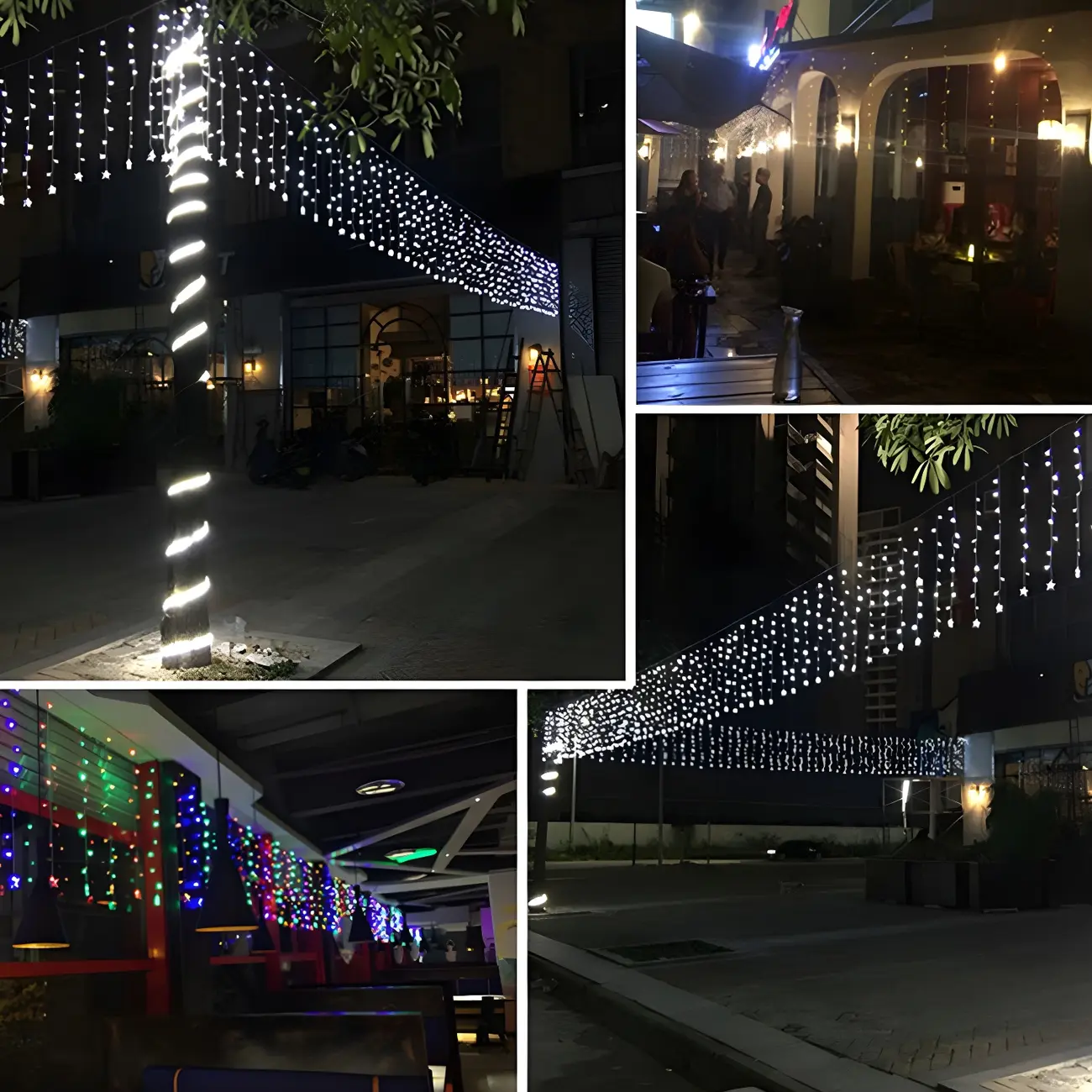 Snowflake Multicolor Plastic Curtain String Light Image - 10 | homeyfad