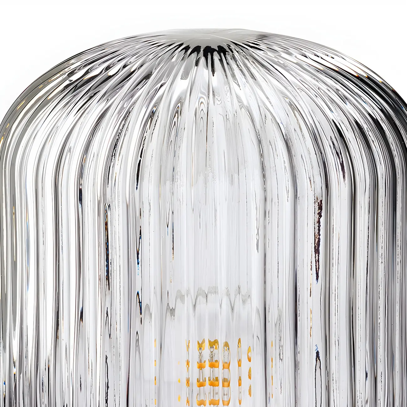 Mid-century Small Glass Brass Drum Bedside Table Lamp Image - 3 | homeyfad