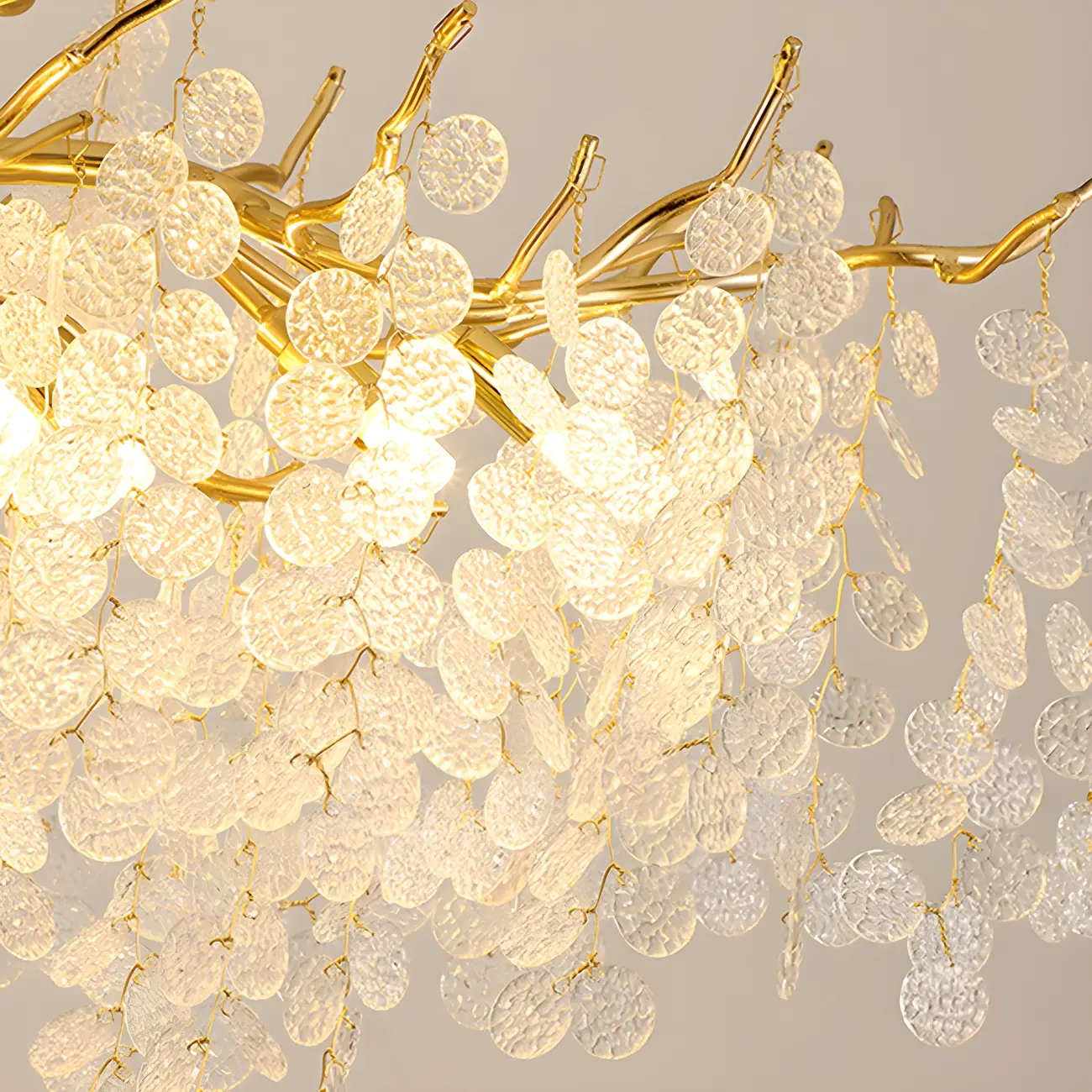 Contemporary Gold Crystal Chandelier for Dining Area Image - 5 | homeyfad