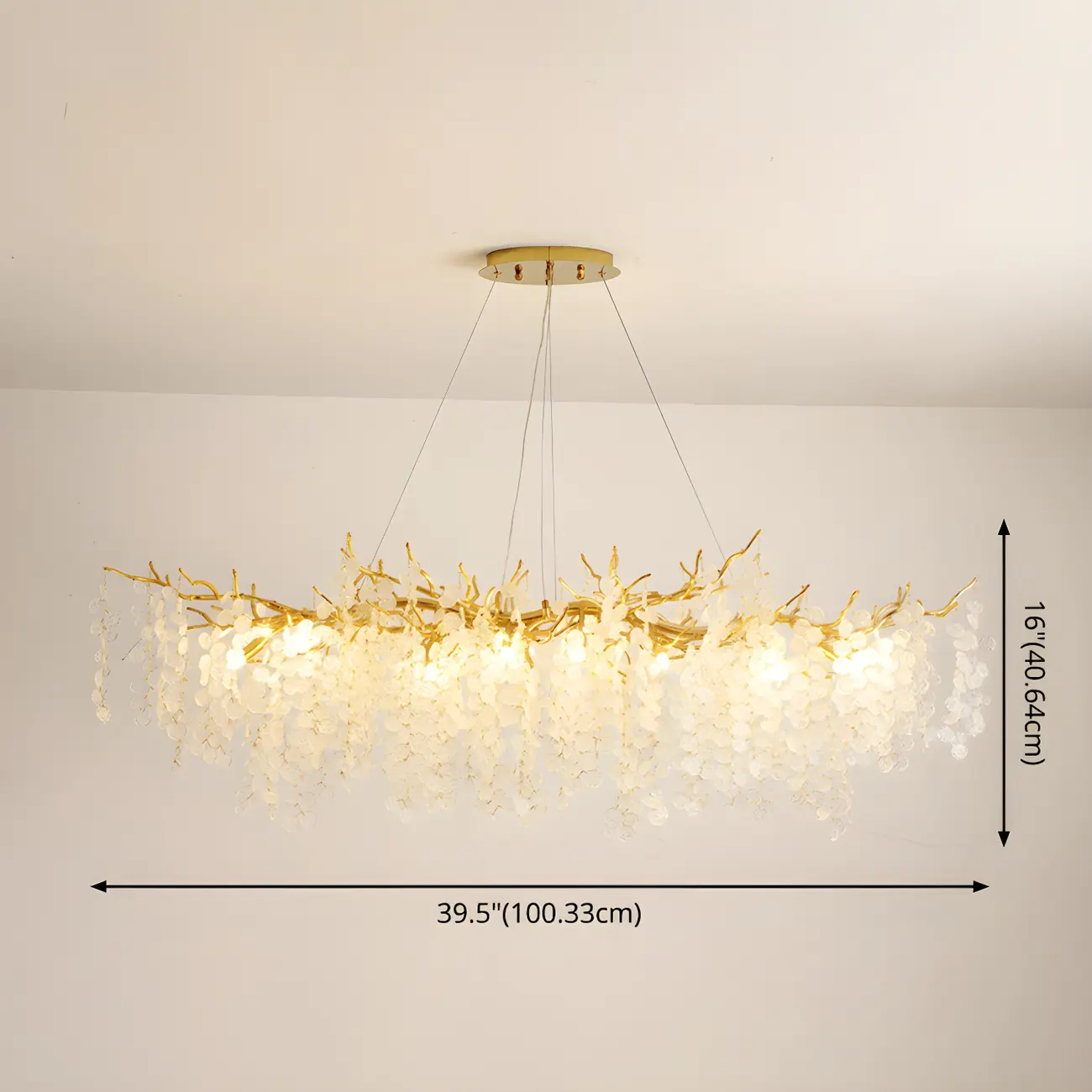 Contemporary Gold Crystal Chandelier for Dining Area Image - 7 | homeyfad
