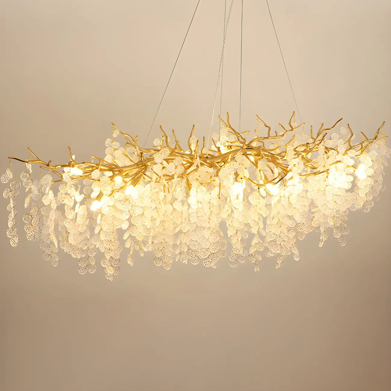 Contemporary Gold Crystal Chandelier for Dining Area Image - 8 | homeyfad