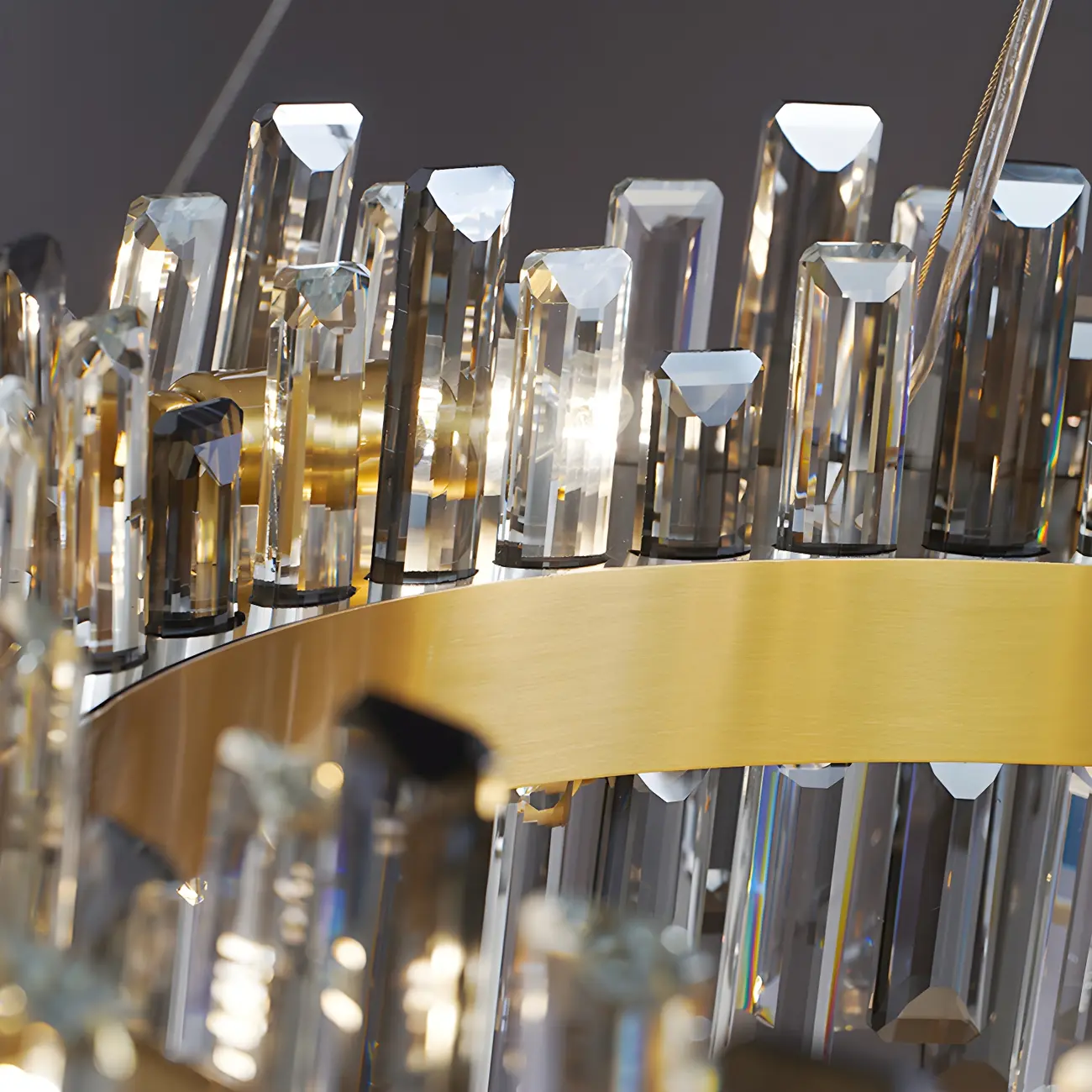 Adjustable Modern Crystal Oval Chandelier for Kitchen Image - 8 | homeyfad