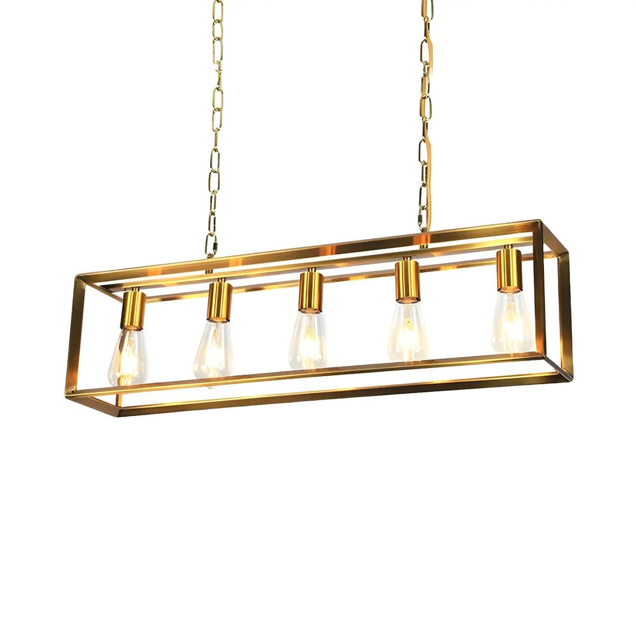 Traditional Brass Metal 6-light Pendant Light for Kitchen Image - 11 | homeyfad