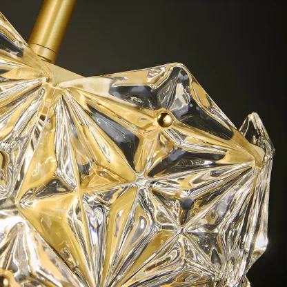 Sleek Modern Gold Crystal Chandelier for Kitchen Island Image - 11