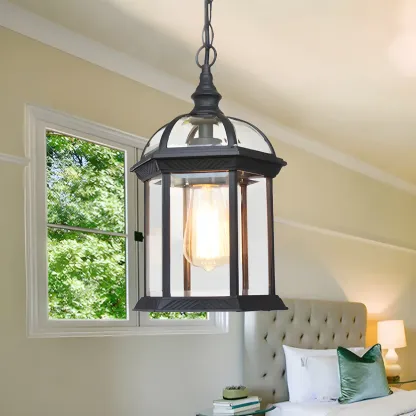 Vintage Lantern Hanging Pendant Lights Image - 7