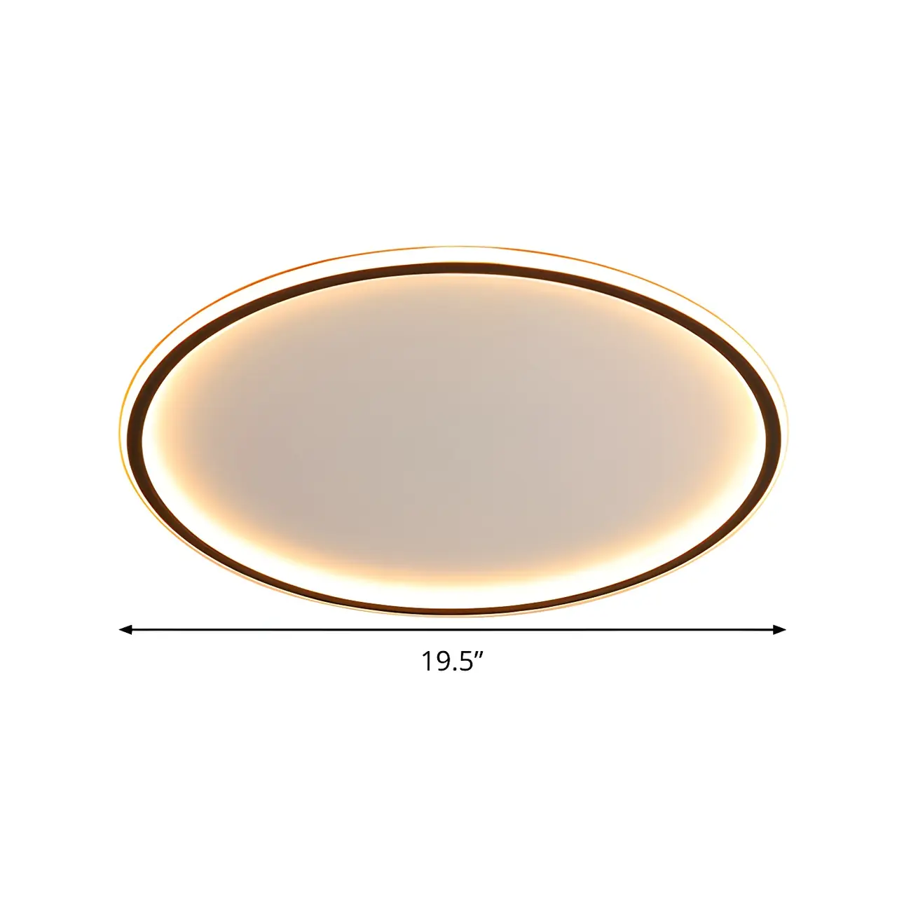 16 Inch Round Acrylic LED Flush Ceiling Light Dimmable Image - 6 | homeyfad