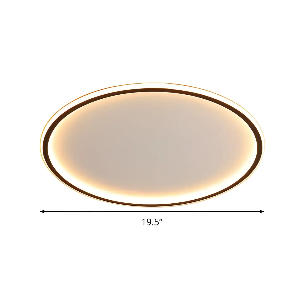 16 Inch Round Acrylic LED Flush Ceiling Light Dimmable Image - 6