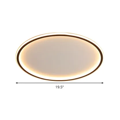 16 Inch Round Acrylic LED Flush Ceiling Light Dimmable Image - 6