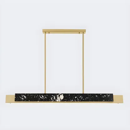 Modern Stone Linear LED Pendant Light for Kitchen Image - 7