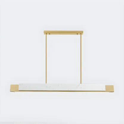 Modern Stone Linear LED Pendant Light for Kitchen Image - 9
