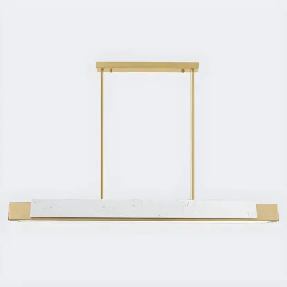 Modern Stone Linear LED Pendant Light for Kitchen Image - 11