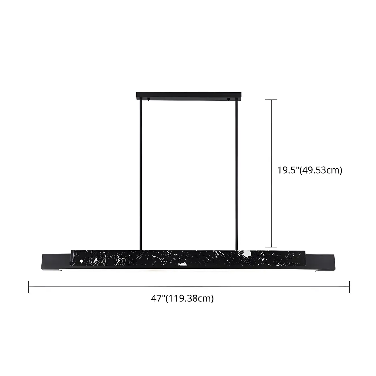 Modern Stone Linear LED Pendant Light for Kitchen Image - 12 | homeyfad