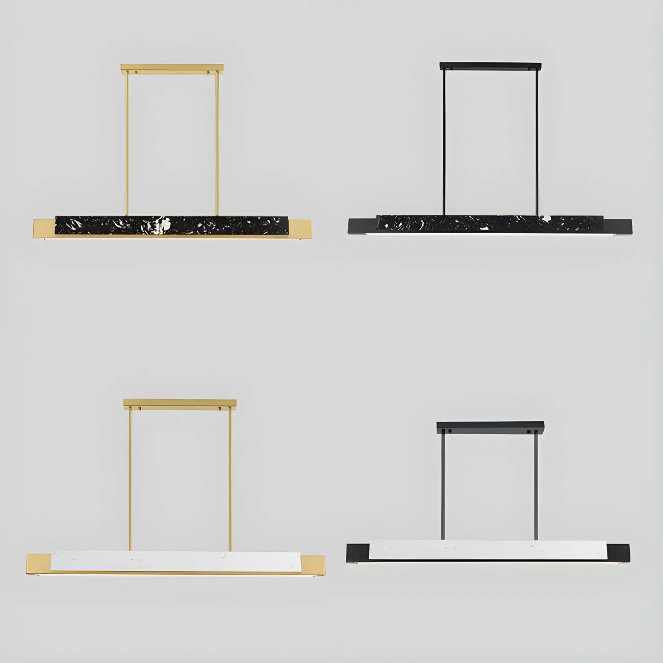 Modern Stone Linear LED Pendant Light for Kitchen Image - 14 | homeyfad