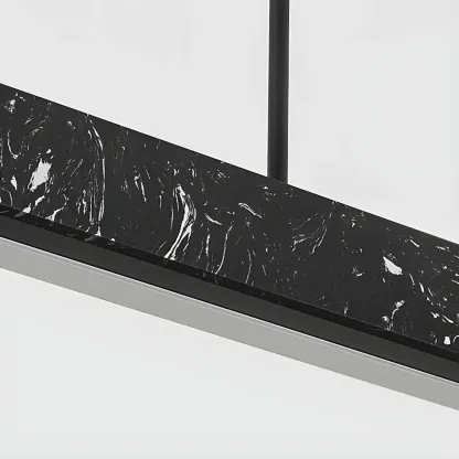 Modern Stone Linear LED Pendant Light for Kitchen Image - 16
