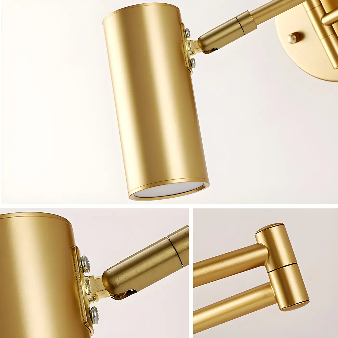 Modern Gold Simple Swing Arm Wall Light Image - 12 | homeyfad
