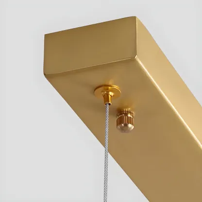 Geometric Gold Crystal Linear Island Pendant Light Image - 14