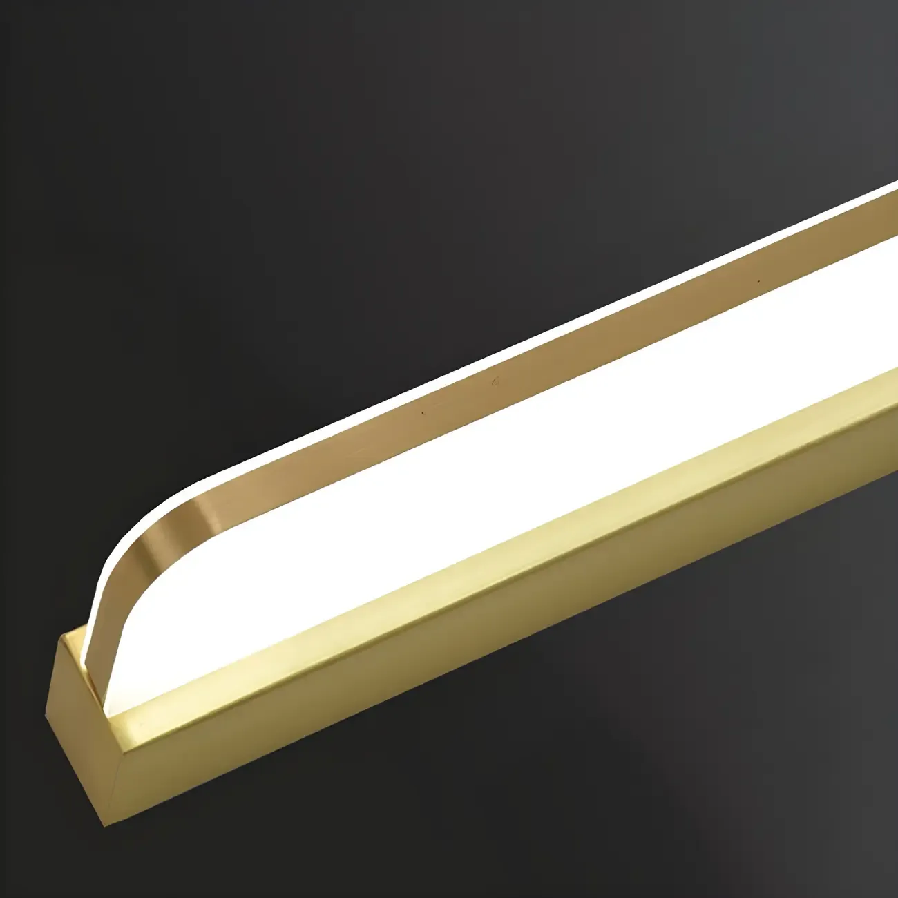 Modern Copper Linear Vanity Light with LED Bulbs for Bathroom Image - 5