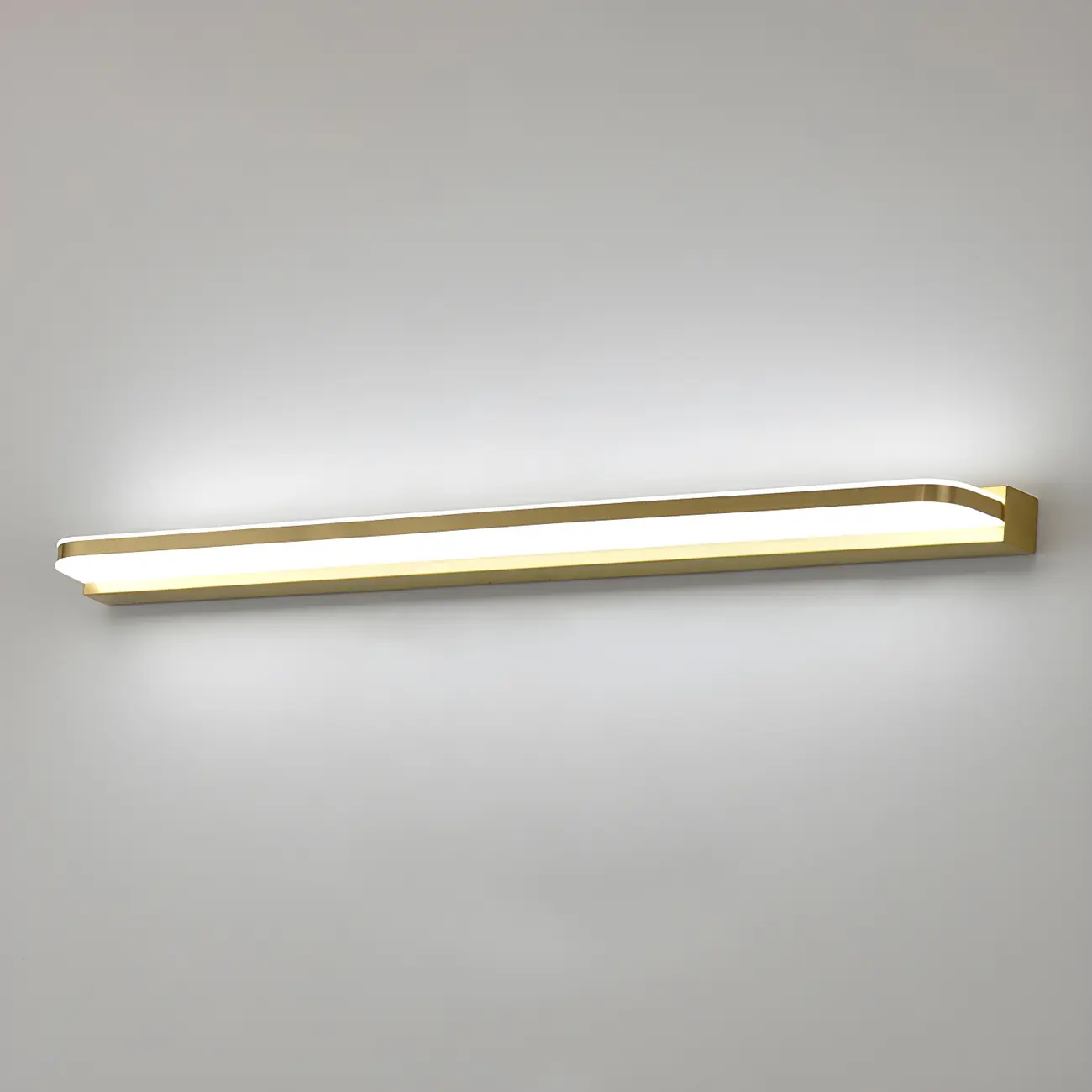 Modern Copper Linear Vanity Light with LED Bulbs for Bathroom Image - 6 | homeyfad
