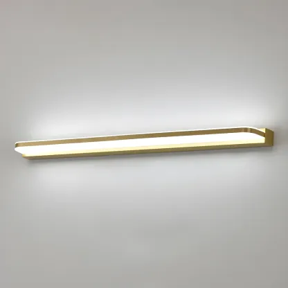 Modern Copper Linear Vanity Light with LED Bulbs for Bathroom Image - 6