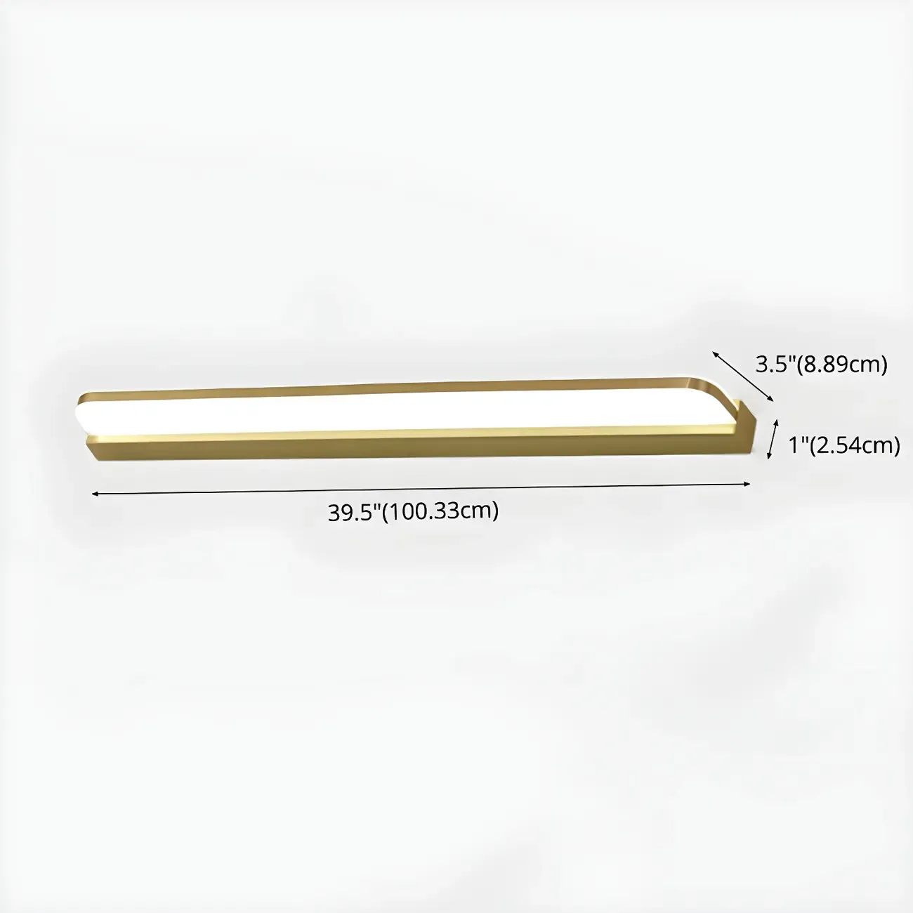 Modern Copper Linear Vanity Light with LED Bulbs for Bathroom Image - 10