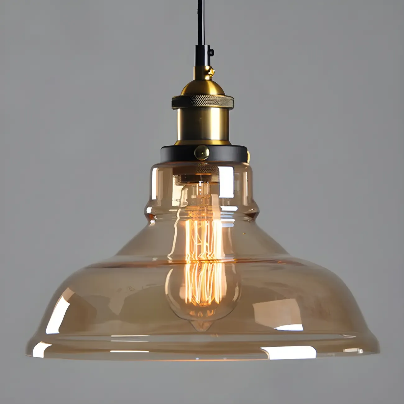 Industrial Geometric Stylish Clear Glass Kitchen Pendant Light
