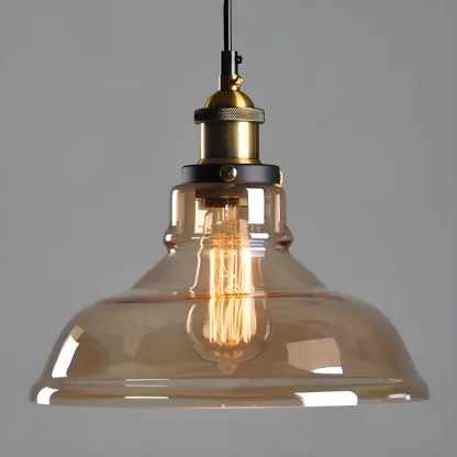 Industrial Geometric Stylish Clear Glass Kitchen Pendant Light