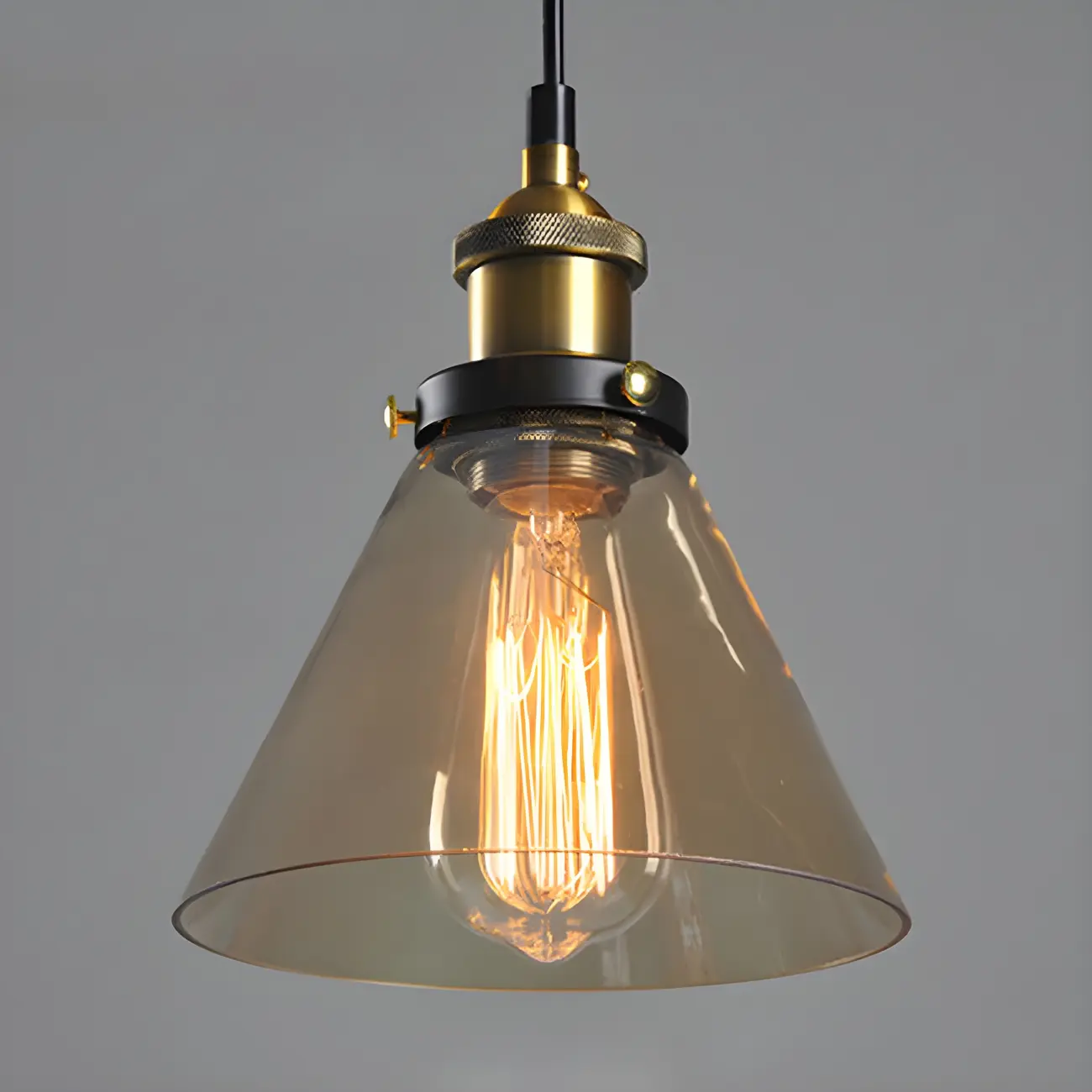 Industrial Geometric Stylish Clear Glass Kitchen Pendant Light | homeyfad