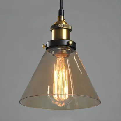 Industrial Geometric Stylish Clear Glass Kitchen Pendant Light