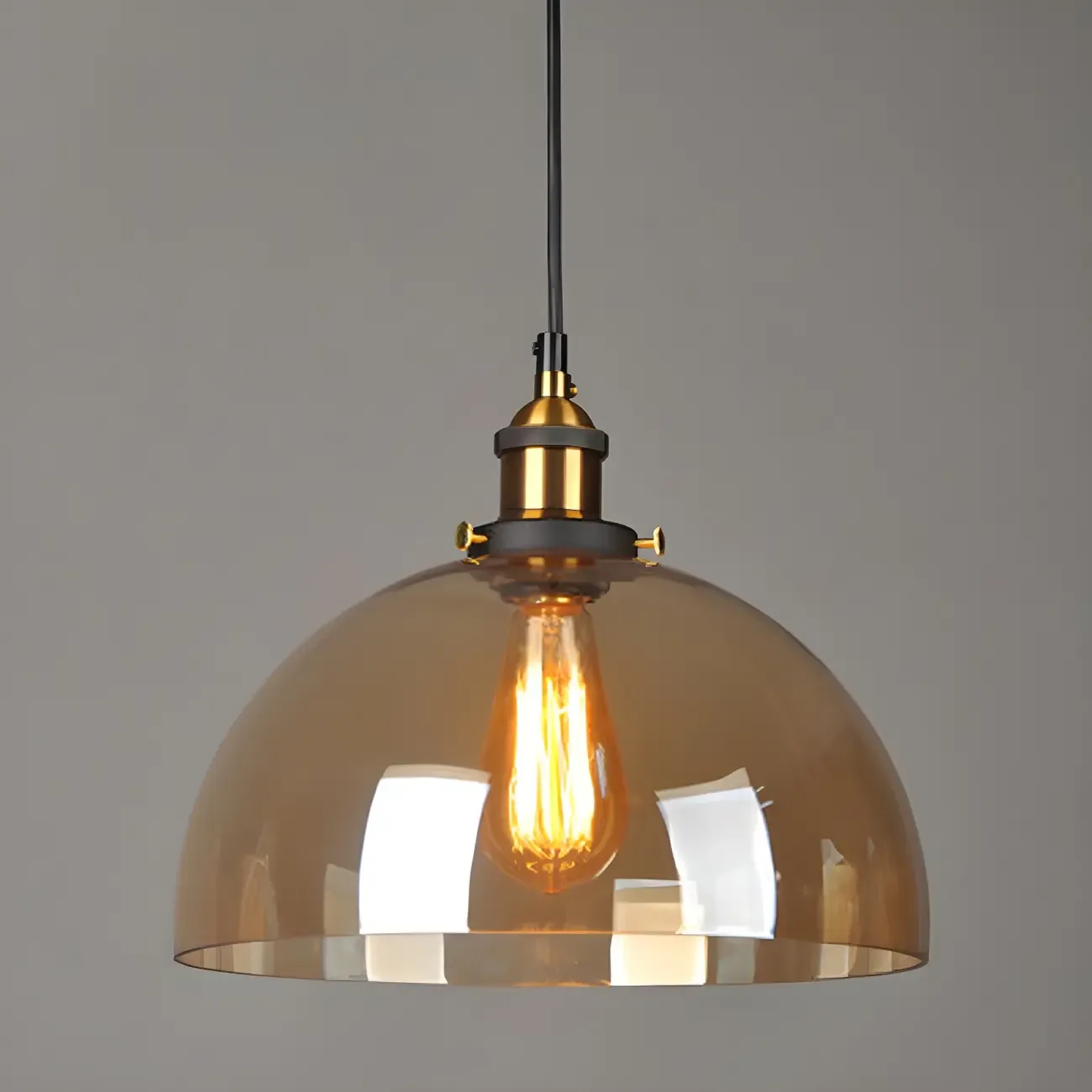 Industrial Geometric Stylish Clear Glass Kitchen Pendant Light