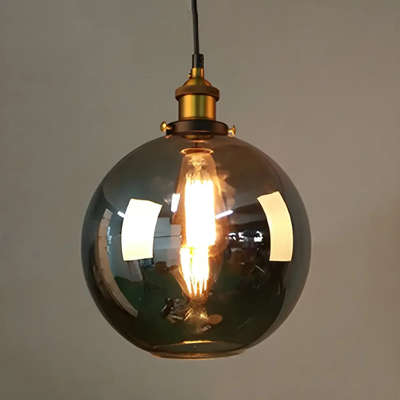 Industrial Geometric Stylish Clear Glass Kitchen Pendant Light