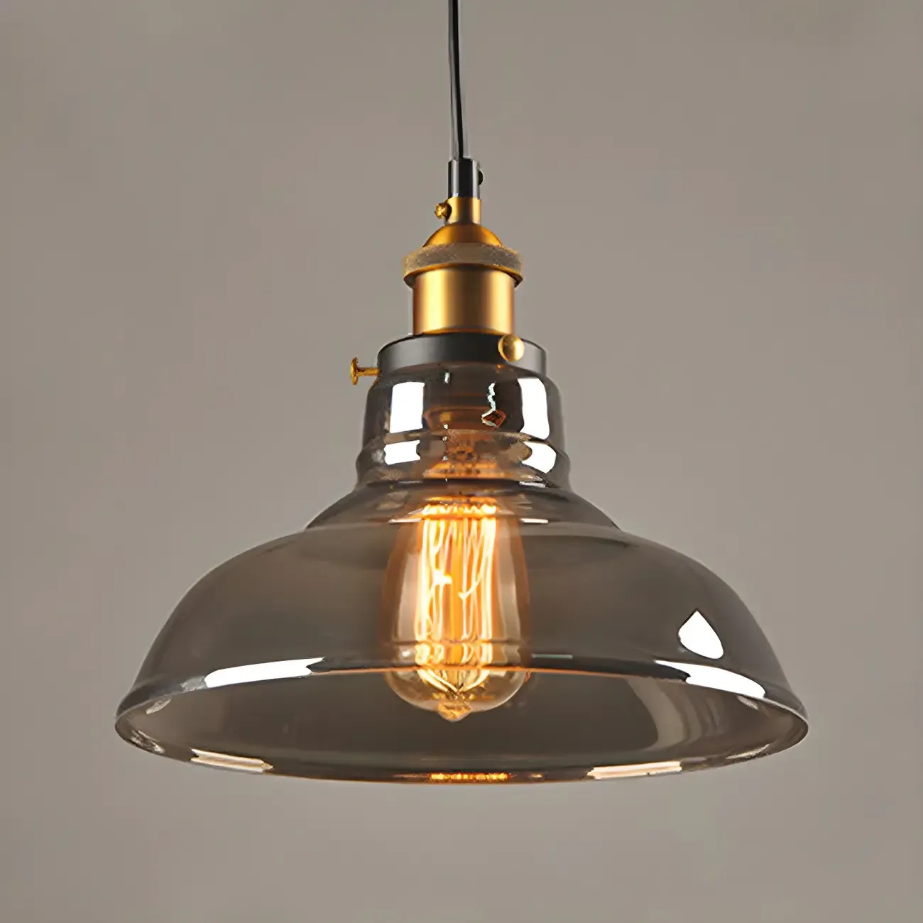 Industrial Geometric Stylish Clear Glass Kitchen Pendant Light