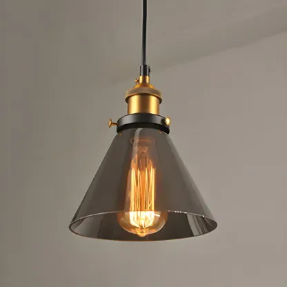 Industrial Geometric Stylish Clear Glass Kitchen Pendant Light