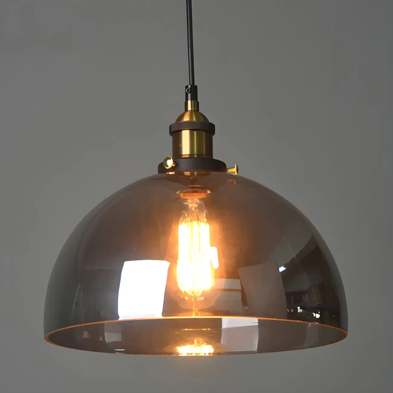 Industrial Geometric Stylish Clear Glass Kitchen Pendant Light