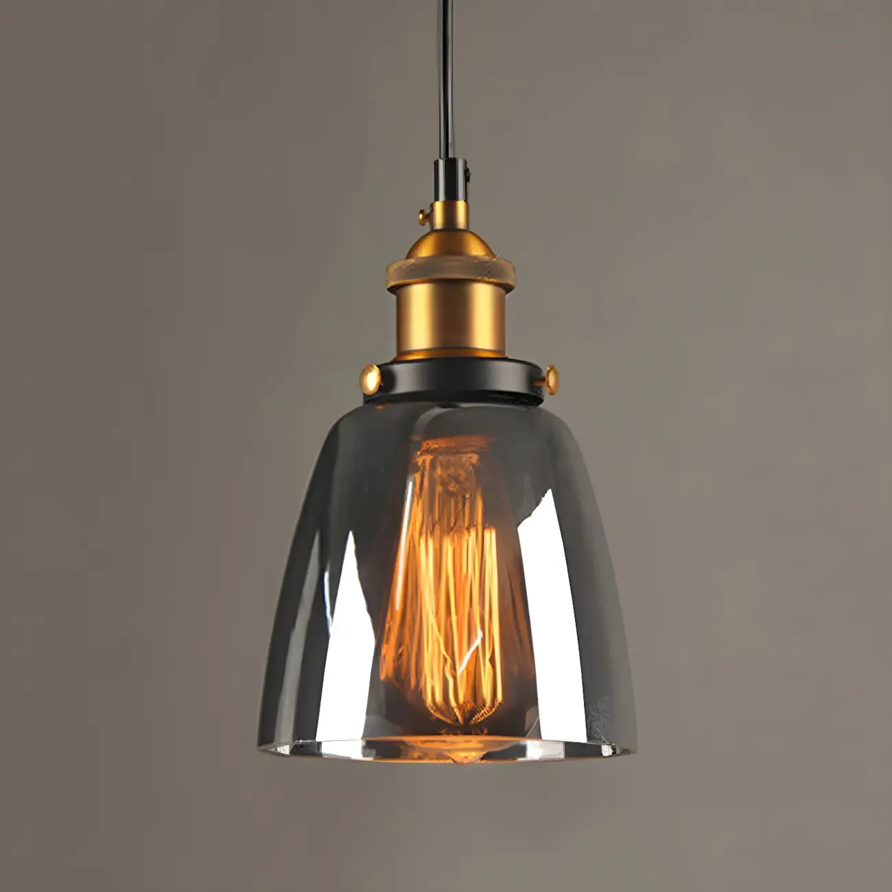 Industrial Geometric Stylish Clear Glass Kitchen Pendant Light