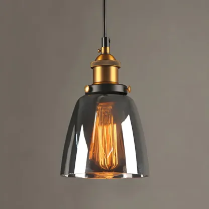 Industrial Geometric Stylish Clear Glass Kitchen Pendant Light