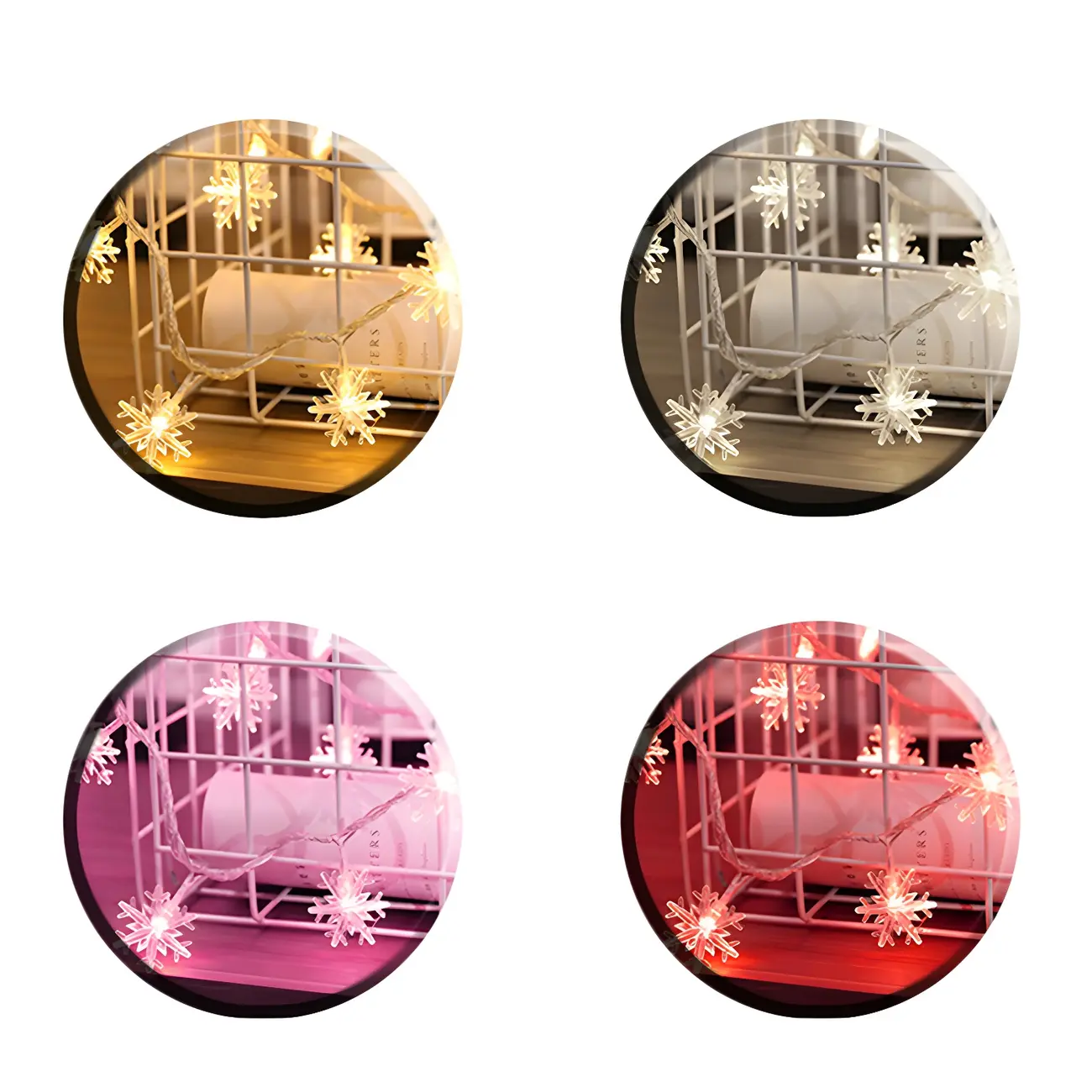 Battery Snowflake LED Warm White String Light Image - 11 | homeyfad